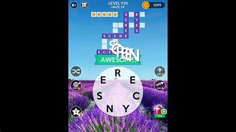 Wordscapes Level 910, Haze 14 .